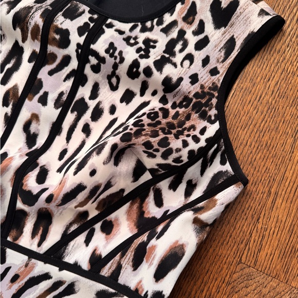 Studio One Animal Print Dress with Black Accents - Picture 2 of 12